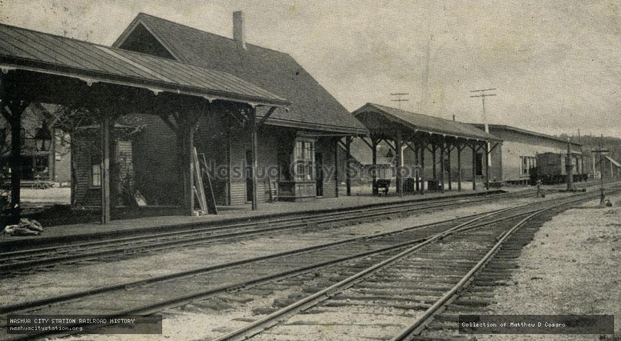 Postcard: Maine Central Railroad Station, Mattawamkeag, Maine
